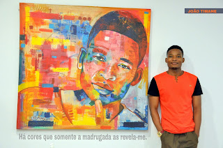 João Timane e o seu auto-retrato - artes plásticas moçambique - arte contemporânea moçambicana