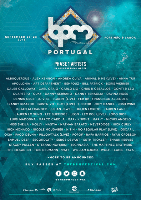 the bpm festival, portugal, algarve, musica, musica electronica, techno music, house music, tech house, deep house