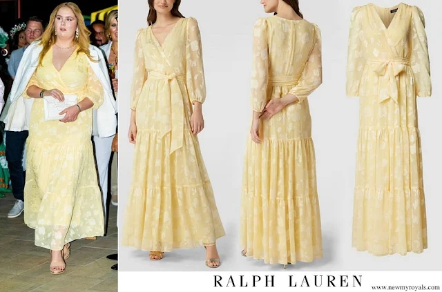 Crown Princess Amalia wore Ralph Lauren Floral Chiffon V-Neck Gown