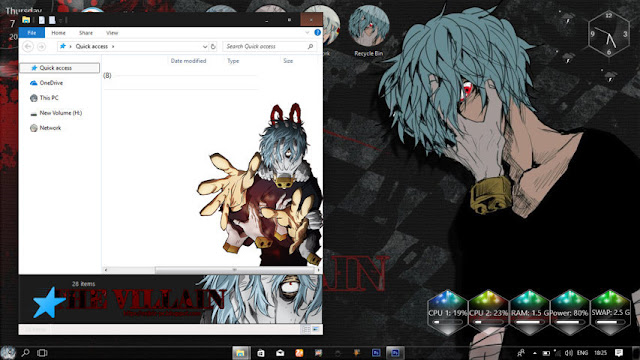 Windows 10 Ver. 1709 Theme Shigaraki Tomura by Enji Riz