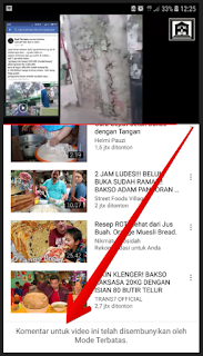 Komentar Di Video Ini Telah Disembunyikan Oleh Mode Terbatas