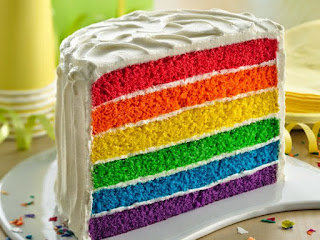 RESEP DAN CARA MEMBUAT RAINBOW CAKE LEMBUT, ENAK