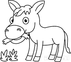 Baby Donkey Coloring Pages