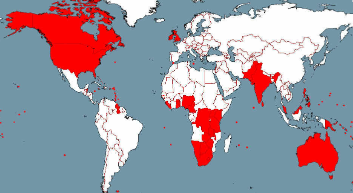 Les Pays Anglophones Dans Le Monde Geographie Geography