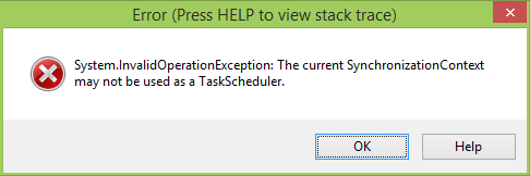 SynchronizationContext error