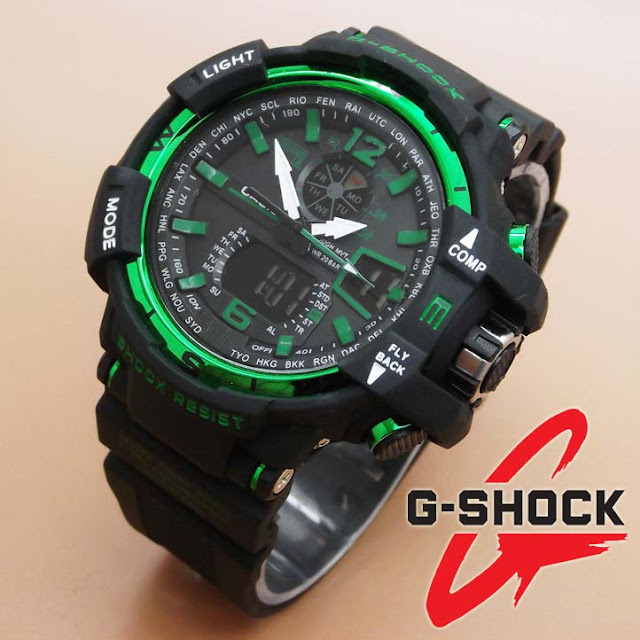 Jam Tangan KW Casio G-Shock GWA-1100 (Black Green)