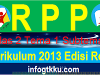 Download RPP K2013 Kelas 2 Tema 1 Update Terbaru