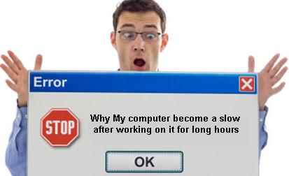 computer-slow حل مشكل بطئ الجهاز الكمبيوتر