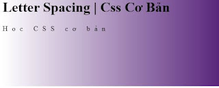 letter-spacing trong CSS