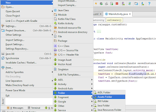 custom font in android studio