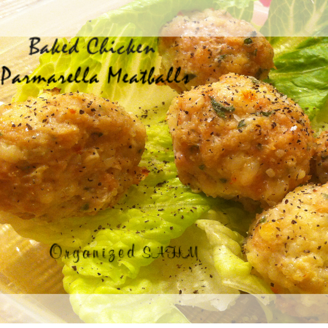 Baked Chicken Parmarella Meatball Salad