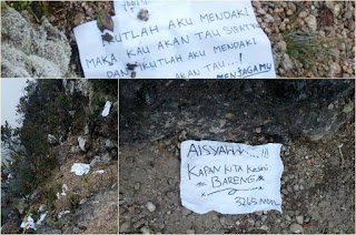 Gunung Bukan Tempat Sampah Kertas Tulisan ALAY