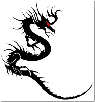 Tribal dragon tattoo
