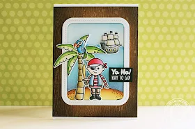 Sunny Studio Stamps: Pirate Pals And Island Getaway Pirate Card by Eloise Blue