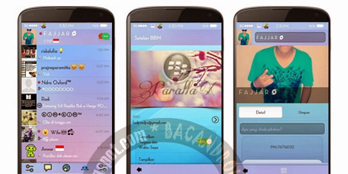 Link apk BBM Mod Versi 2.6.0.28 Terbaru Parallax Elegant