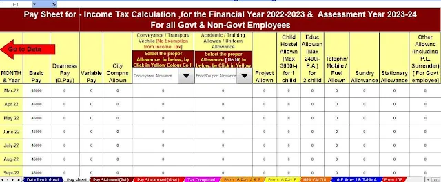 Automatic Income Tax Preparation Excel-based All-in-one software