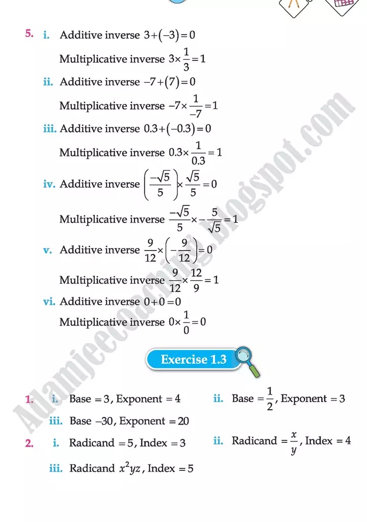 answers-key-mathematics-class-9th-text-book