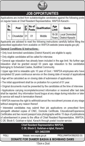 WAPDA New Govt Jobs 2023 Apply Online in Pakistan