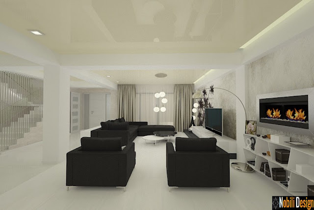 Design interior living modern open space - Amenajari interioare case in Constanta