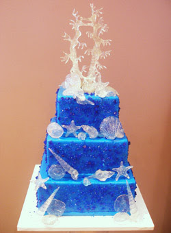 Sea Beach Wedding Cake