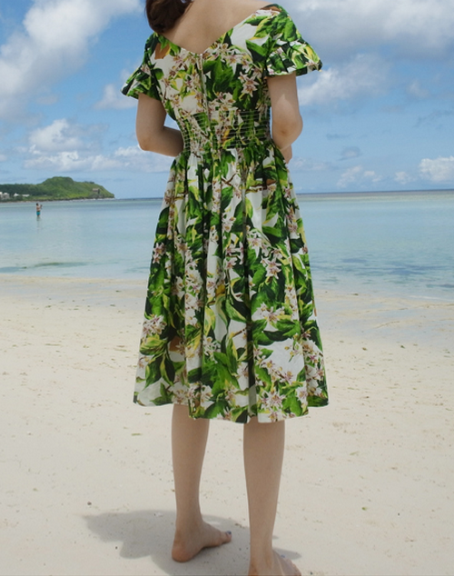 Floral Print Shirred Sleeve Dress