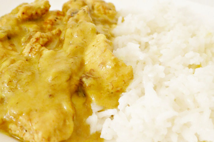 Indisches Bananen Curry mit Reis