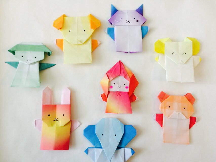 創作折り紙カミキィ 折り紙一枚でかわいい指人形ができる オリパペ