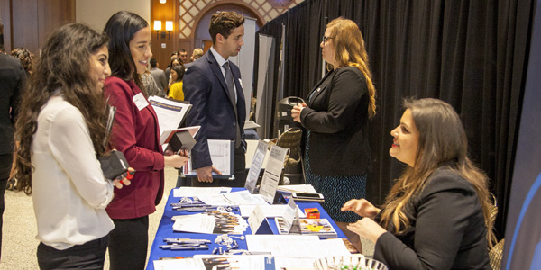 SDSU students at a career fair.