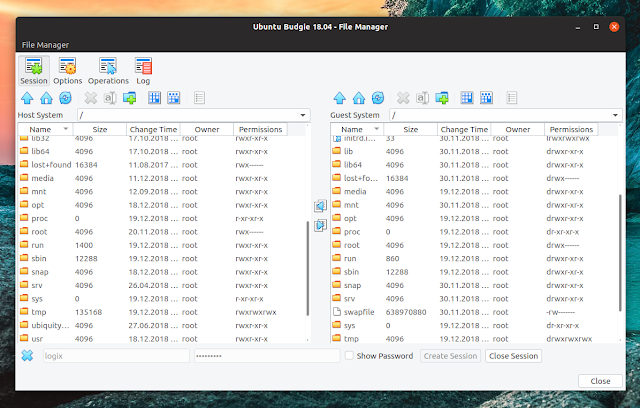 VirtualBox file manager