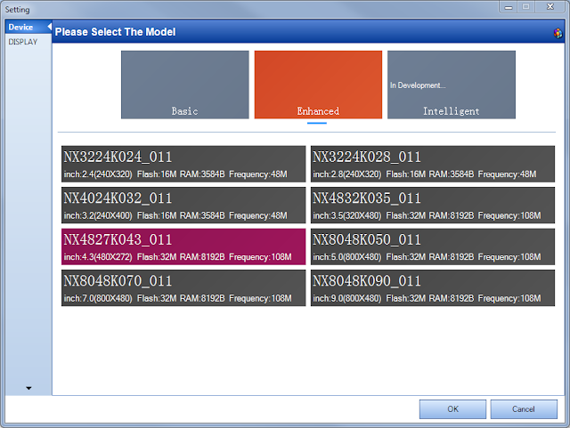 Selection of the NX4827K043_011 module from other available selections