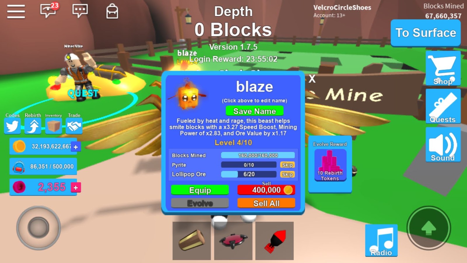 roblox mining simulator new update codes