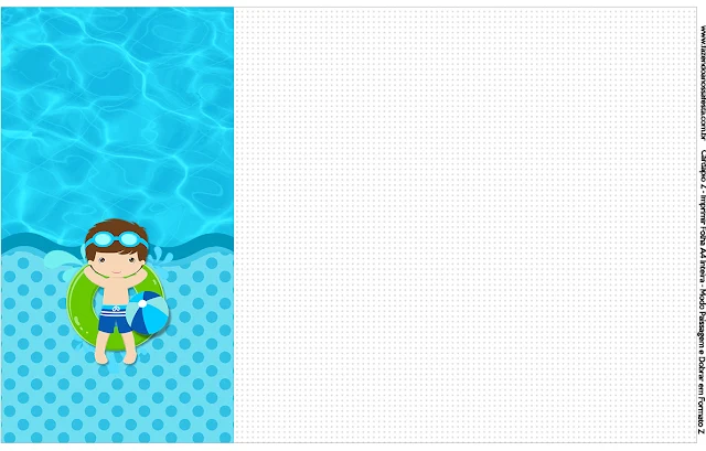 Boy in Pool: Free Party Printables