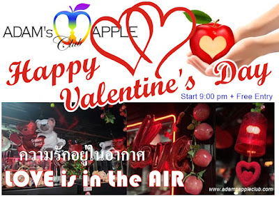 Happy Valentine's Day 2024 Adams Apple Club Chiang Mai Nightclub