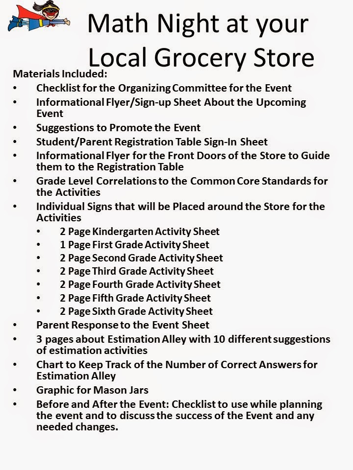 MultiGrade Matters: Ideas for a Split Class: Family Math Night at the Local Grocery Store 