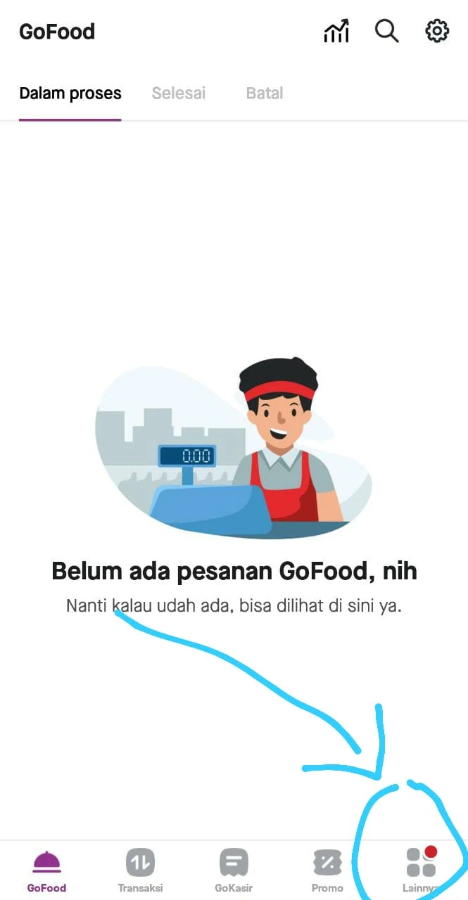 Buka Aplikasi Gobiz dan Masuk Menu Lainnya