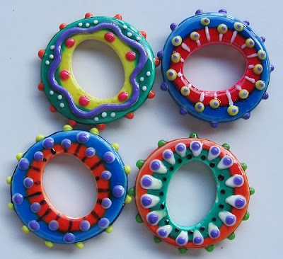 polymer clay faux lampwork beads