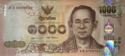 1000 baht Thailand banknote