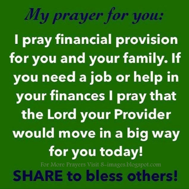 Prayer  Financial Provision  For Job and Other Needs.