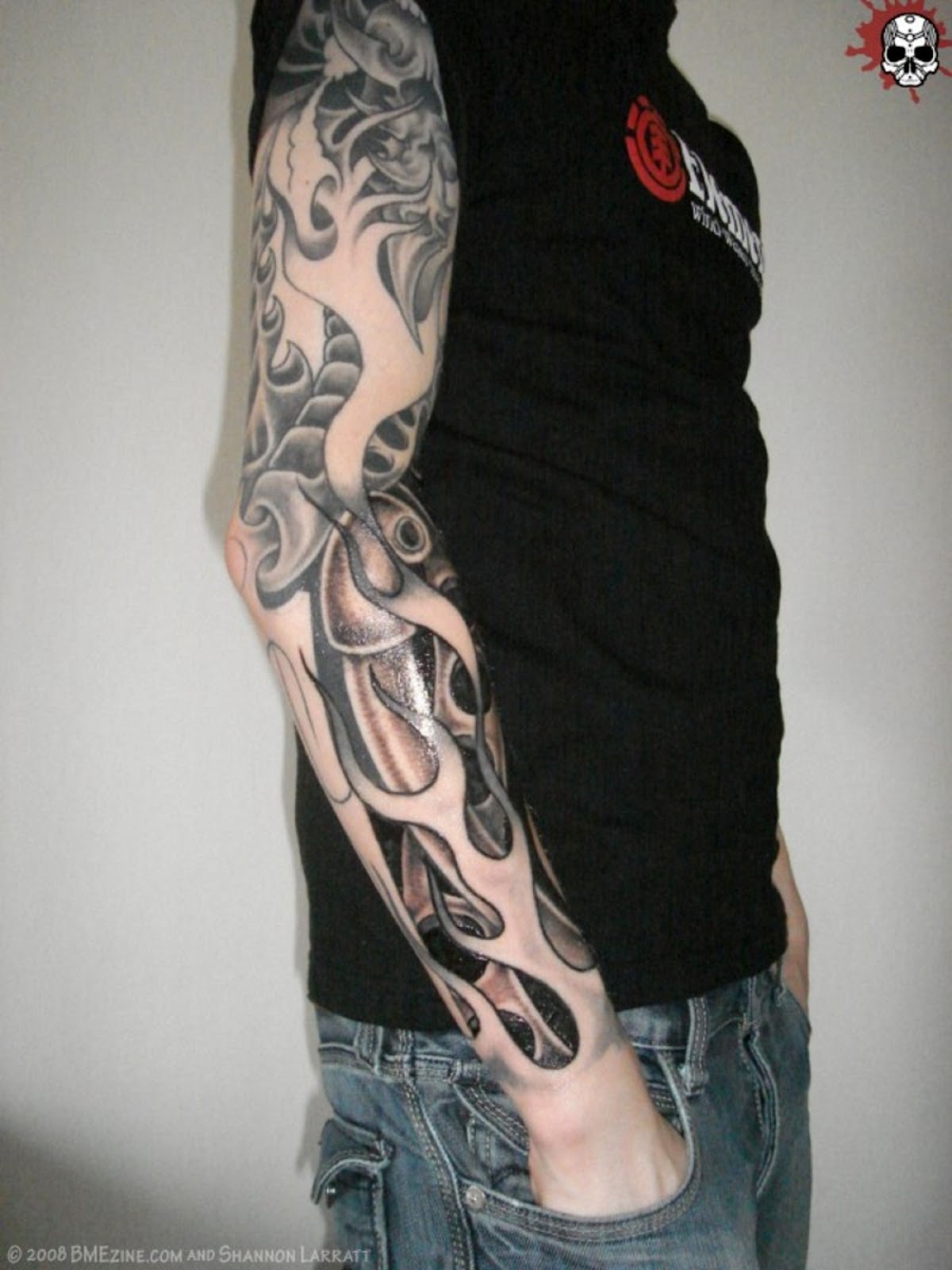 E Tattoo Tato  lengan 