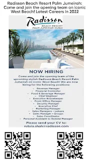 Radisson Beach Resort Palm Jumeirah Multiple Staff Jobs Recruitment For Dubai Location | Apply Now