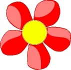 Red Flowers in Yellow, Free Printable Image.