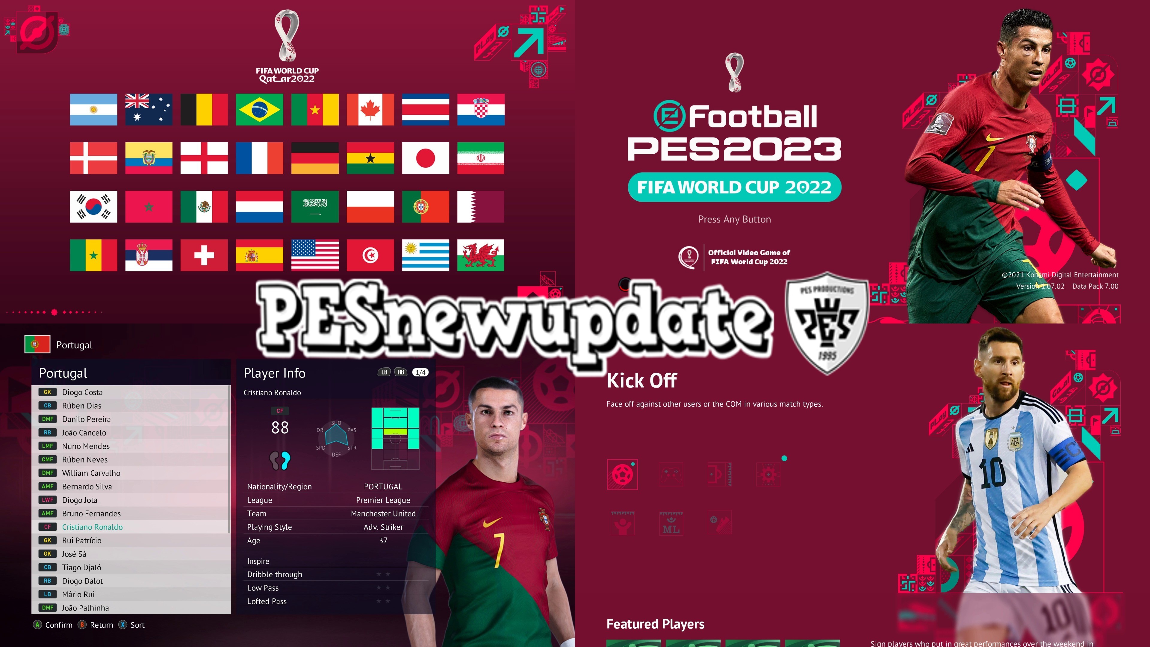 PES 2021 Menu World Cup 2022 by PESNewupdate ~ PESNewupdate Free Download Latest Pro Evolution Soccer Patch and Updates