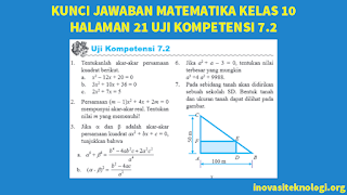 Kunci Jawaban Matematika Kelas 10 Halaman 21 Uji Kompetensi 7.2