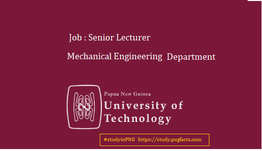 Job : Senior Lecturer in Mechanical Engineering