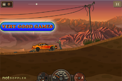 A screenshot from the free online game with zombies Earn to die 2012