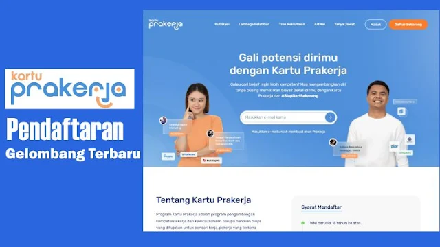 Info Pendaftaran Kartu Prakerja Tahun ini, Berikut Link Daftarnya