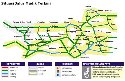 Peta Jalur Mudik 2011  Download Peta Mudik 2011 - Hanya 