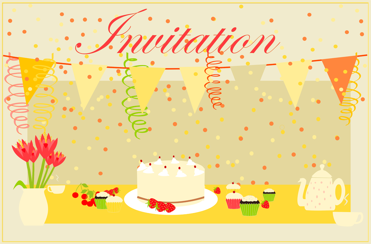 free printable party invitation card – coffee invitation card 