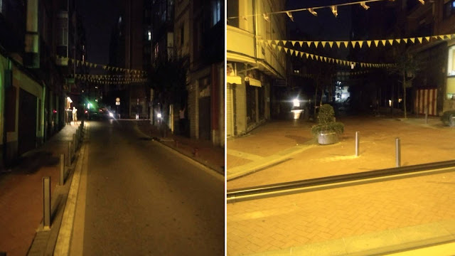 Estado de la iluminación en las calles Ramón y Cajal y Portu