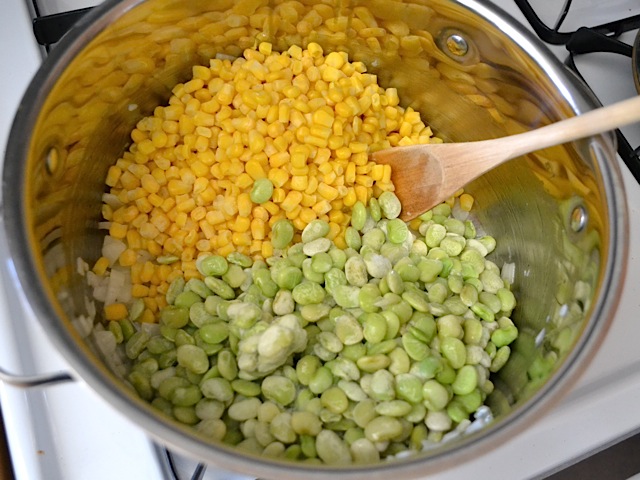 corn and lima beans
